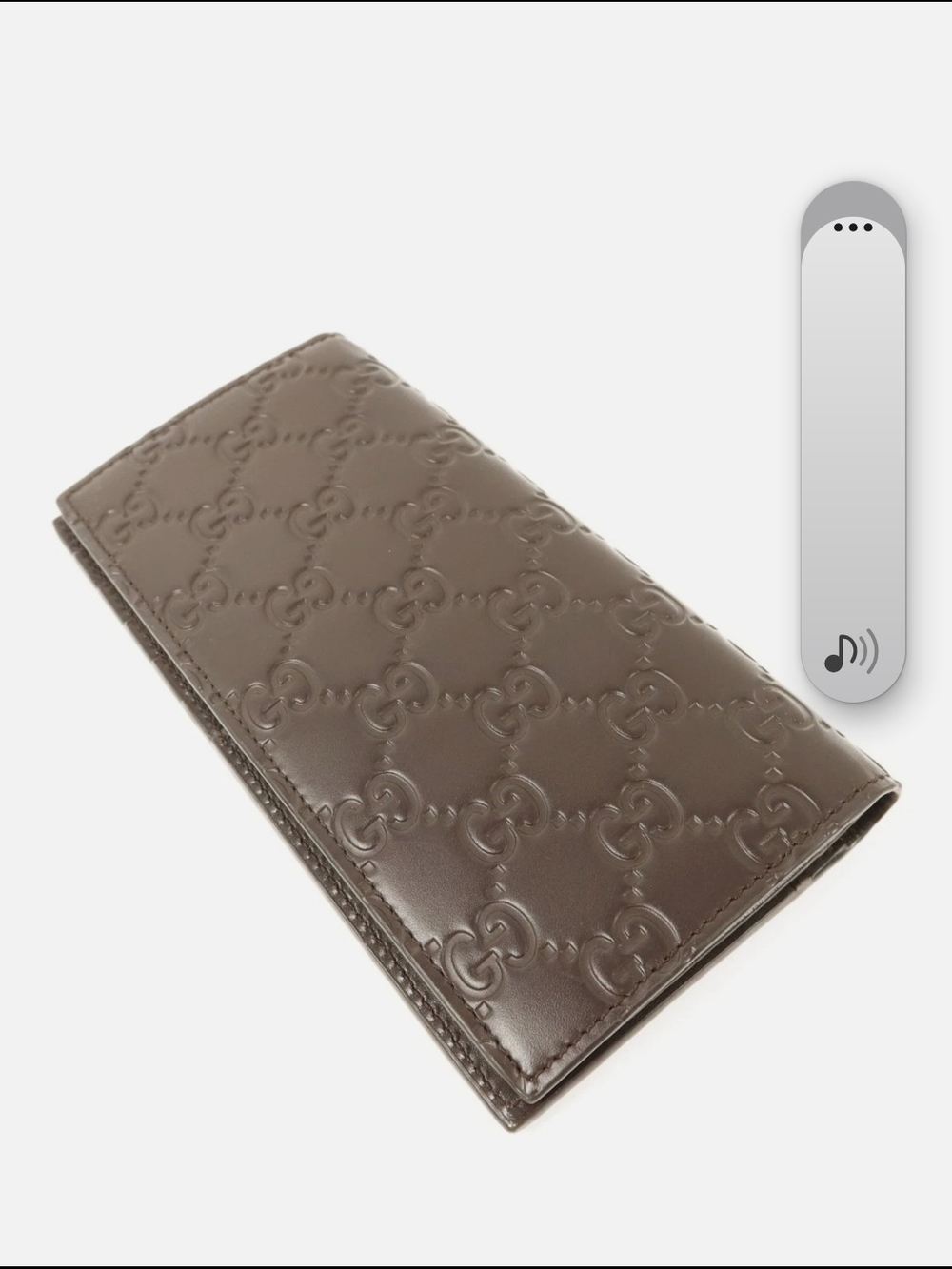 Gucci Embossed Long Leather Wallet - Brown